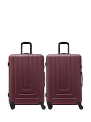 Flight Knight Large Black Check-In Hold Luggage Hardcase Travel Suitcases Set of 2 - Image 1 of 1