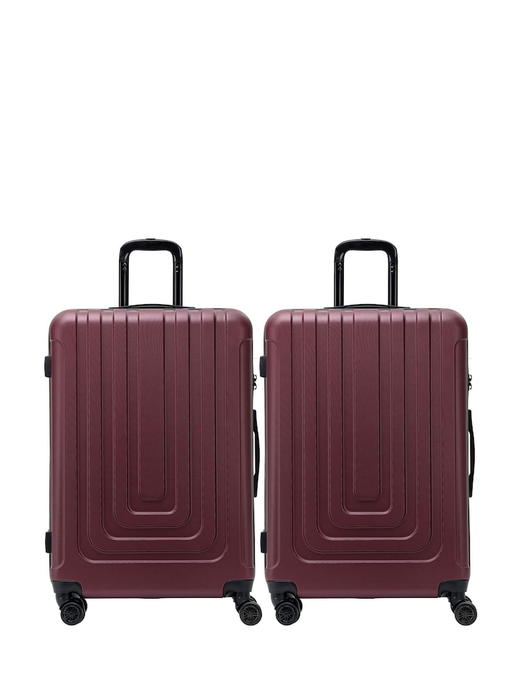 Flight Knight Large Black Check-In Hold Luggage Hardcase Travel Suitcases Set of 2 - Image 1 of 1