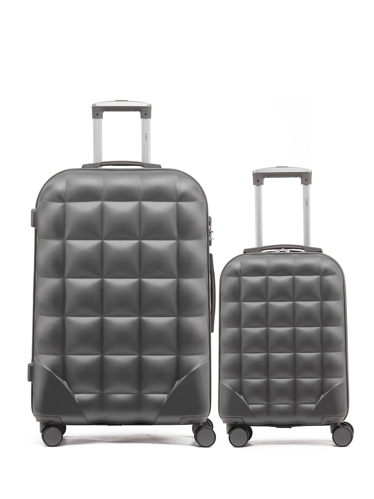 Flight Knight Set Of 2 Large Check-In & Small Carry-On Bubble Hardcase Travel Suitcase - Image 1 of 8