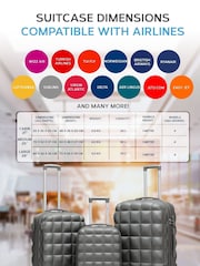 Flight Knight Set Of 2 Large Check-In & Small Carry-On Bubble Hardcase Travel Suitcase - Image 6 of 8