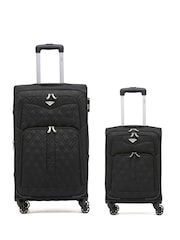 Flight Knight Medium & Large Check-In Hold Luggage Soft Case Travel Black Suitcases Set Of 2 - Image 1 of 1