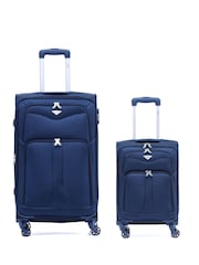 Flight Knight Medium & Large Check-In Hold Luggage Soft Case Travel Black Suitcases Set Of 2 - Image 1 of 1