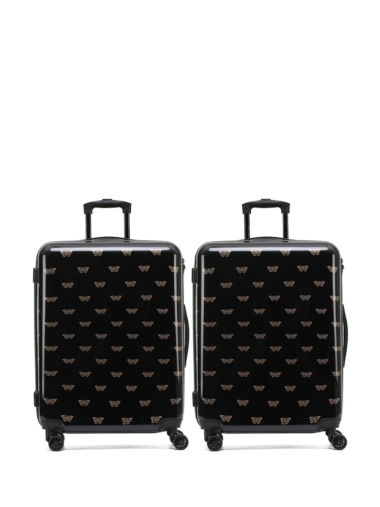 Flight Knight Medium Check-In Hold Luggage Hardcase Travel Pink Suitcases Set Of 2 - Image 1 of 6