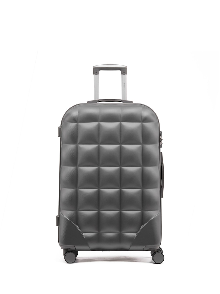 Flight Knight Set Of 2 Large Check-In Hold Luggage Bubble Hardcase Travel Black Suitcases - Image 2 of 8
