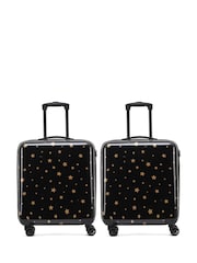 Flight Knight Medium Check-In Hold Luggage Hardcase Travel Pink Suitcases Set Of 2 - Image 1 of 7