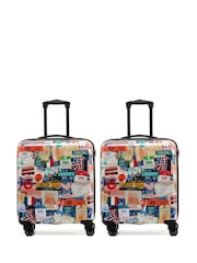 Flight Knight Medium Check-In Hold Luggage Hardcase Travel Pink Suitcases Set Of 2 - Image 1 of 6