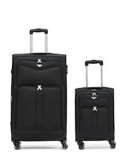 Flight Knight Large Check-In & Small Carry-On Soft Case Travel Black Suitcases Set Of 2 - Image 1 of 1