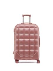 Flight Knight Medium Check-In Hold Luggage Bubble Hardcase Travel Brown Suitcases Set Of 2 - Image 5 of 11