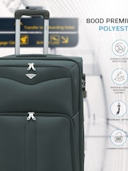 Flight Knight Black Set of 2 Large Check-In Hold Luggage Soft Case Travel Suitcases - Image 4 of 7