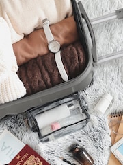 Flight Knight Medium Check-In Hold Luggage Bubble Hardcase Travel Brown Suitcases Set Of 2 - Image 3 of 9