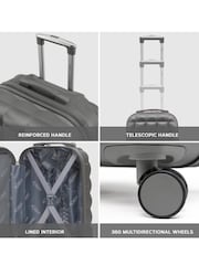 Flight Knight Medium Check-In Hold Luggage Bubble Hardcase Travel Brown Suitcases Set Of 2 - Image 5 of 9