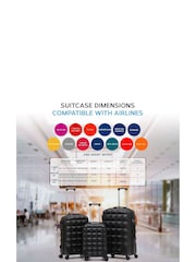 Flight Knight Set Of 2 Large Check-In Hold Luggage Bubble Hardcase Travel Black Suitcases - Image 4 of 6