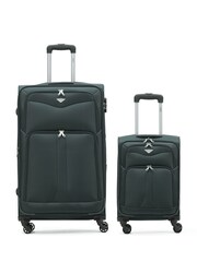 Flight Knight Large Check-In & Small Carry-On Soft Case Travel Black Suitcases Set Of 2 - Image 1 of 1