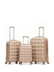 Flight Knight Set Of 2 Large Check-In & Small Carry-On Bubble Hardcase Travel Black Suitcase - Image 8 of 10