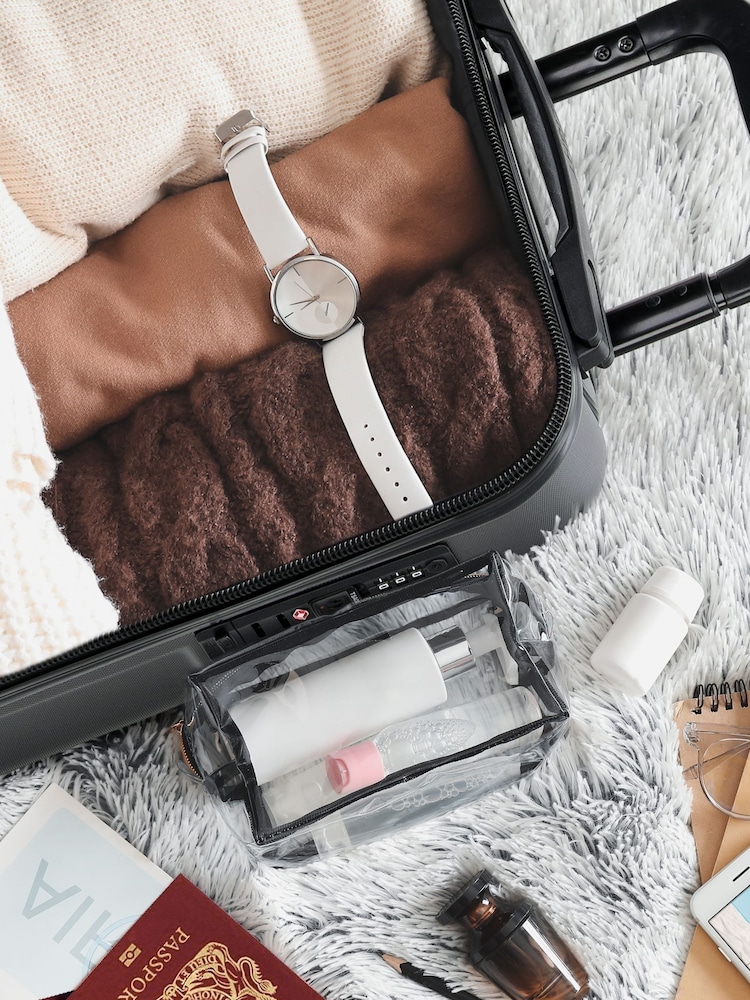Flight Knight Medium Check-In Hold Luggage Hardcase Travel Black Suitcases Set Of 2 - Image 2 of 7