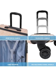 Flight Knight Medium and Large Check-In Hold Luggage Hardcase Travel Suitcases Set Of 2 - Image 3 of 7