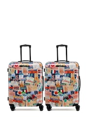 Flight Knight Set Of 2 Large Check-In Hold Luggage Hardcase Travel Flight Knight Suitcases - Image 1 of 1