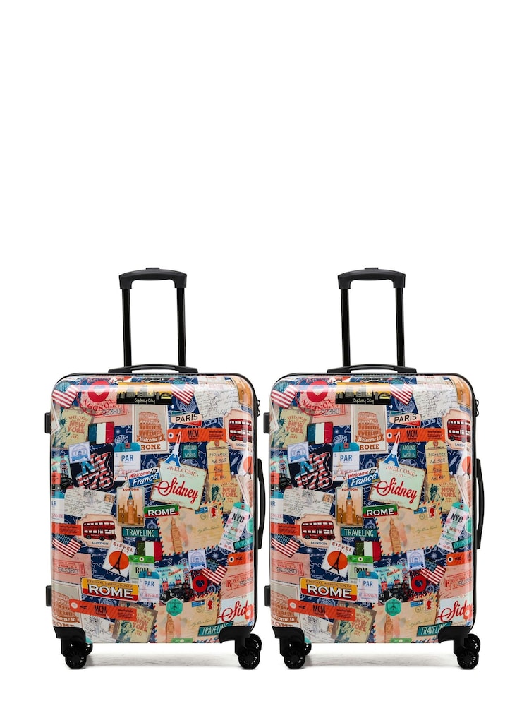 Flight Knight Set Of 2 Large Check-In Hold Luggage Hardcase Travel Flight Knight Suitcases - Image 1 of 1