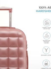 Flight Knight Pink Set Of 2 Medium Check-In & Small Carry-On Bubble Hardcase Travel Luggage - Image 3 of 6