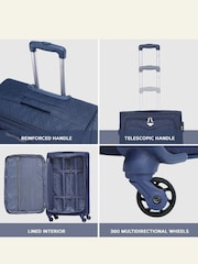 Flight Knight Medium Check-In and Small Carry On Soft Case Travel Suitcases Set Of 2 - Image 3 of 7