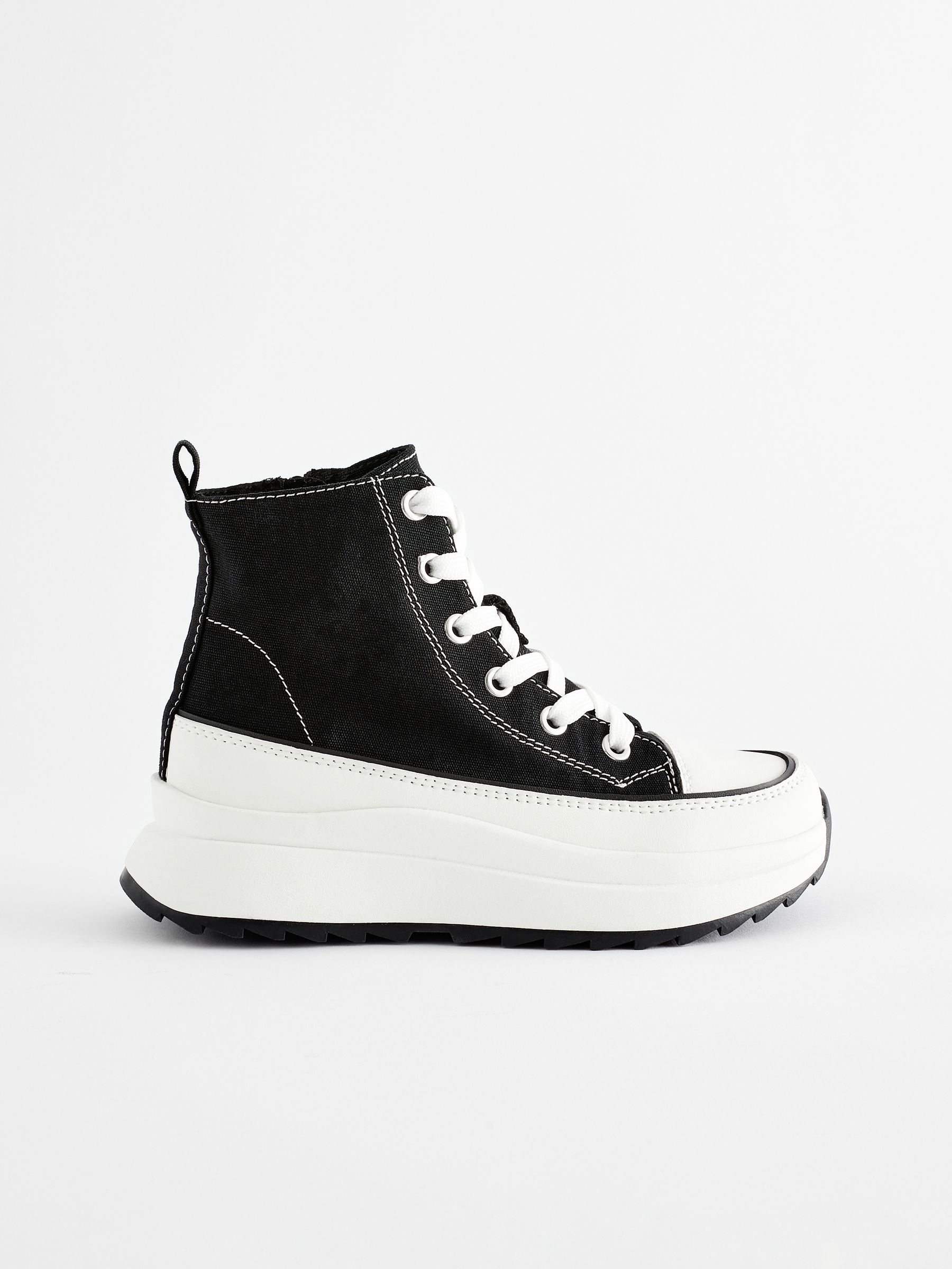 Buy Black Extra Chunky Lace-Up With Zip Trainers from Next USA