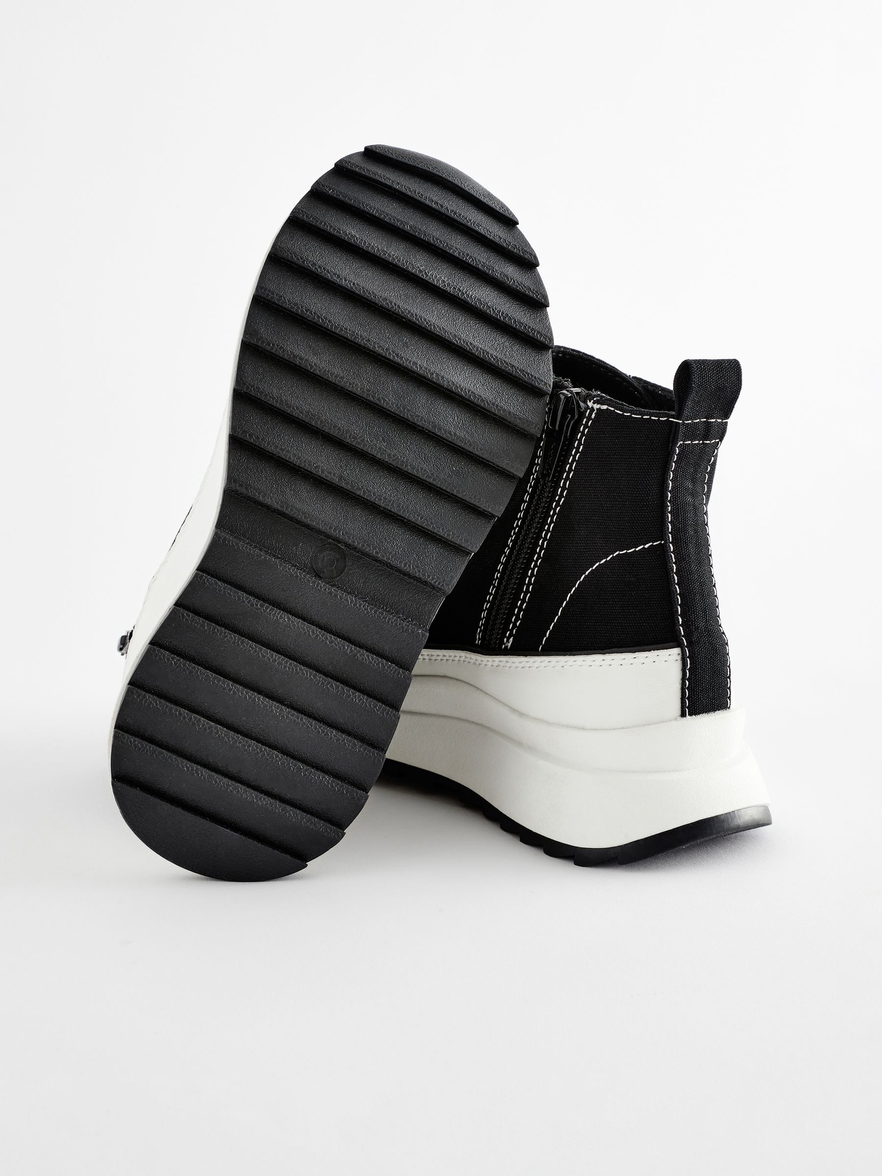 Buy Black Extra Chunky Lace-Up With Zip Trainers from Next USA