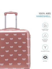 Flight Knight Medium Check-In Hold Luggage Hardcase Travel Pink Suitcases Set Of 2 - Image 5 of 7