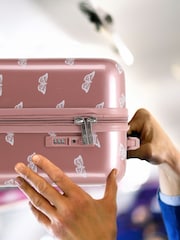 Flight Knight Medium Check-In Hold Luggage Hardcase Travel Pink Suitcases Set Of 2 - Image 7 of 7