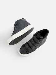 Black Standard Fit (F) High Top Trainers with Touch Close Fastening - Image 5 of 5