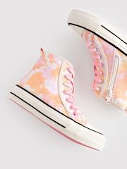 Pink Tie Dye Chunky High Top Lace-Up Trainers - Image 7 of 9
