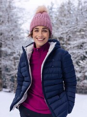 Mountain Warehouse Blue Seasons Womens Water Resistant Faux Fur Lined Padded Jacket - Image 1 of 6