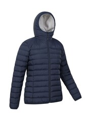 Mountain Warehouse Blue Seasons Womens Water Resistant Faux Fur Lined Padded Jacket - Image 4 of 6