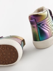 Multi Metallic Standard Fit (F) High Top Trainers with Touch Close Fastening - Image 4 of 6