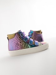 Multi Metallic Standard Fit (F) High Top Trainers with Touch Close Fastening - Image 6 of 6