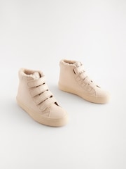 Pink Glitter Standard Fit (F) High Top Trainer With Touch Close Fastening - Image 1 of 5