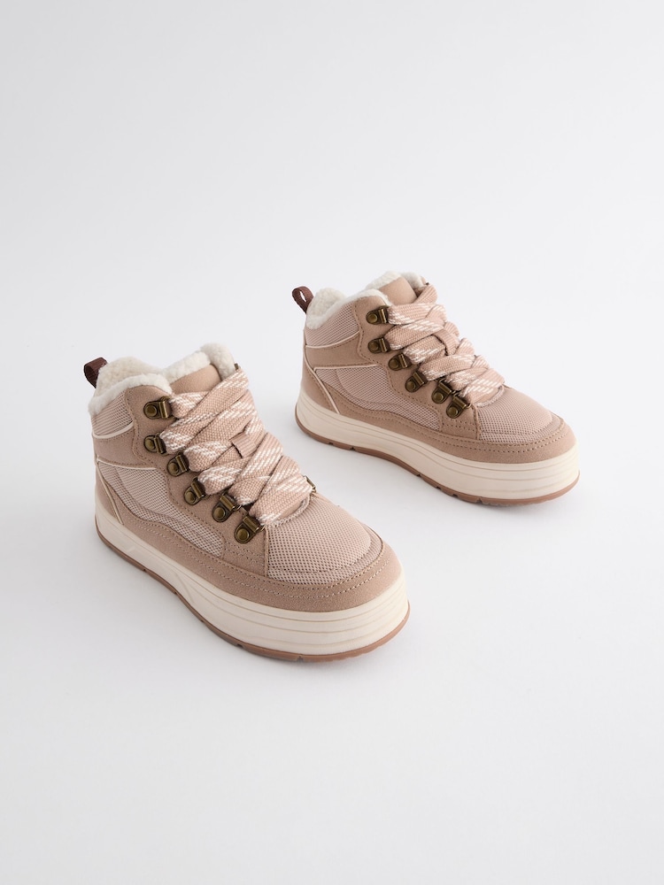 Marrón neutro - Zapatillas de deporte gruesas tipo skate con cordones - Imagen 1 de 7 Marrón neutro - Zapatillas de deporte gruesas tipo skate con cordones - Imagen 1 de 7