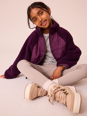 Neutral Brown Chunky Lace Skate High Top Trainers - Image 3 of 7