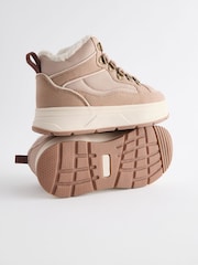 Neutral Brown Chunky Lace Skate High Top Trainers - Image 6 of 7