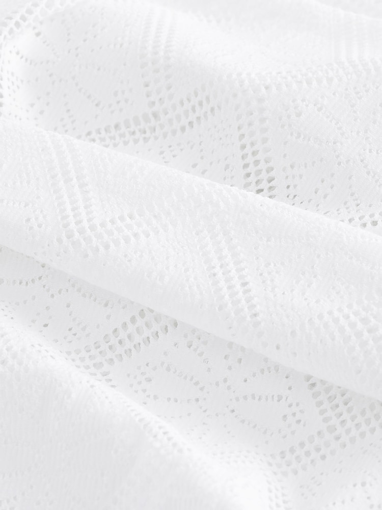 White Crochet Summer Cardigan - Image 6 of 6 White Crochet Summer Cardigan - Image 6 of 6