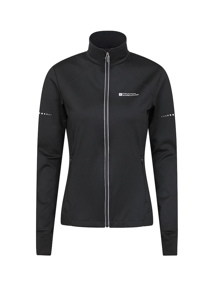 Mountain Warehouse Black Shift Womens Water Resistant Full Zip Cycling Jacket - Image 1 of 6 Mountain Warehouse Black Shift Womens Water Resistant Full Zip Cycling Jacket - Image 1 of 6