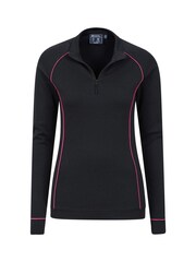 Mountain Warehouse Black Womens Bamboo Thermal Zip Neck Top - Image 2 of 5