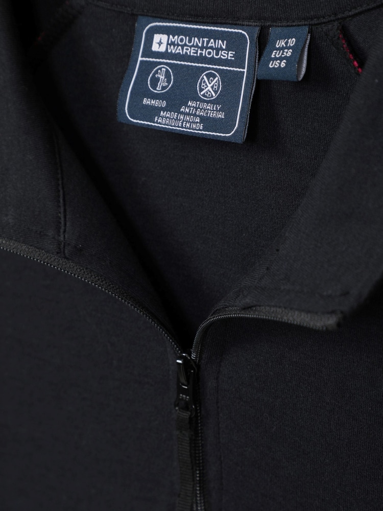 Mountain Warehouse Black Womens Bamboo Thermal Zip Neck Top - Image 5 of 5