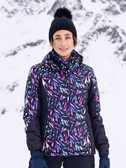 Mountain Warehouse Light Blue Dawn II Womens Printed Fleece Lined Snow Ski Jacket - Image 1 of 5