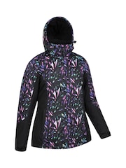 Mountain Warehouse Light Blue Dawn II Womens Printed Fleece Lined Snow Ski Jacket - Image 3 of 5