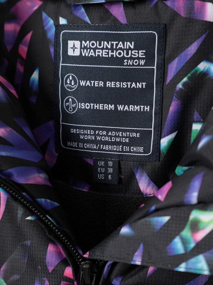 Mountain Warehouse Light Blue Dawn II Womens Printed Fleece Lined Snow Ski Jacket - Image 5 of 5