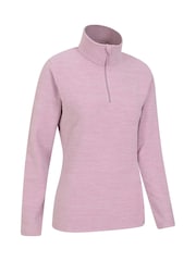 Mountain Warehouse Light Pink Womens Snowdon Melange Fleece - Image 2 of 4