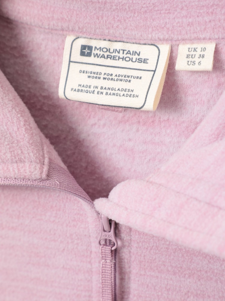 Mountain Warehouse Light Pink Womens Snowdon Melange Fleece - Image 4 of 4