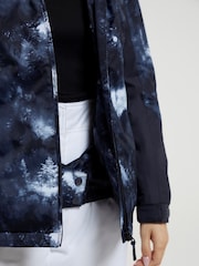 Mountain Warehouse Black Dawn II Womens Printed Fleece Lined Ski Jacket - Image 4 of 5