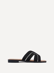 Linzi Black Amour Link Diamante Strap Sandals With Stud Outsole Detail - Image 2 of 5