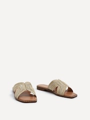 Linzi Gold Amour Link Diamante Strap Sandals With Stud Outsole Detail - Image 3 of 5